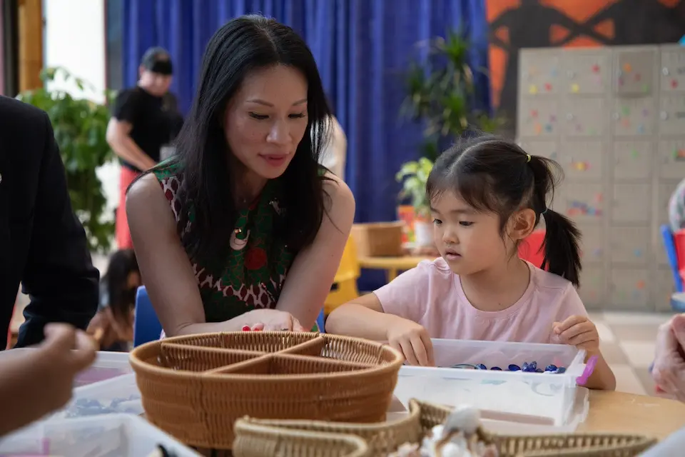 Lucy Liu participating in a UNICEF global advocacy campaign for children's rights